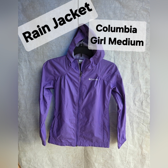 Columbia Violet Hooded Rain Jacket - Picture 1 of 1